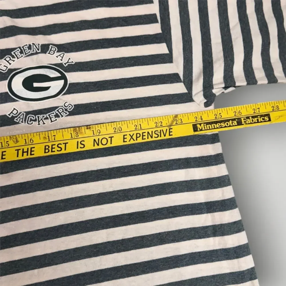 Vintage 1990s Lee Striped T-shirt Green Bay Packers Top NEW - Picture 6 of 6